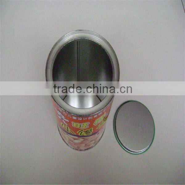 Customized recyclable feature tin can box supplier Round shape large capacity food storage metal tin cans