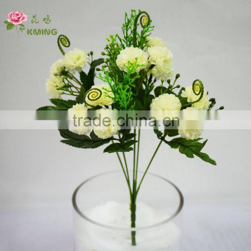 Mini silk flower natual touch carnation cut flower prices for wedding/home decoration
