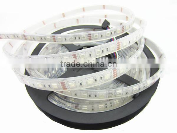 CE/RoHs Waterproof RGB IP67 LED Light Strip 12W/M SMD 5050 Flexible Battery Powered LED Strip Light Wholesale