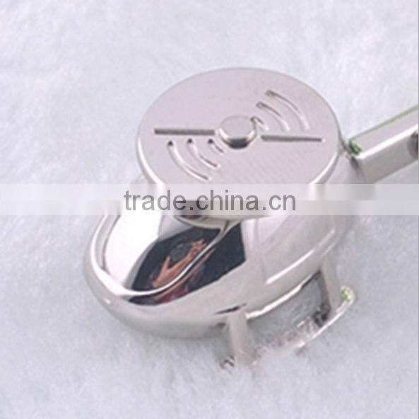 small plane stainless still commercial keyring