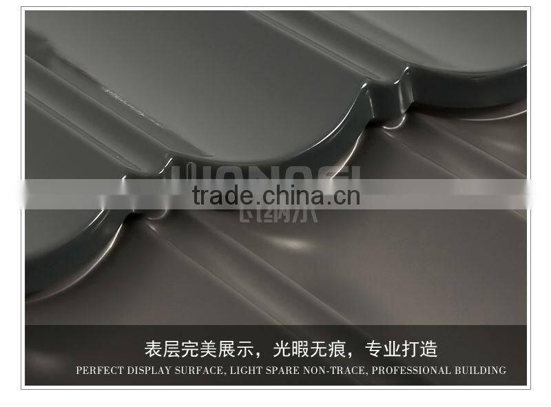 Wood Plastic Composite Color Stone Chip Coated Metal Roof Tiles