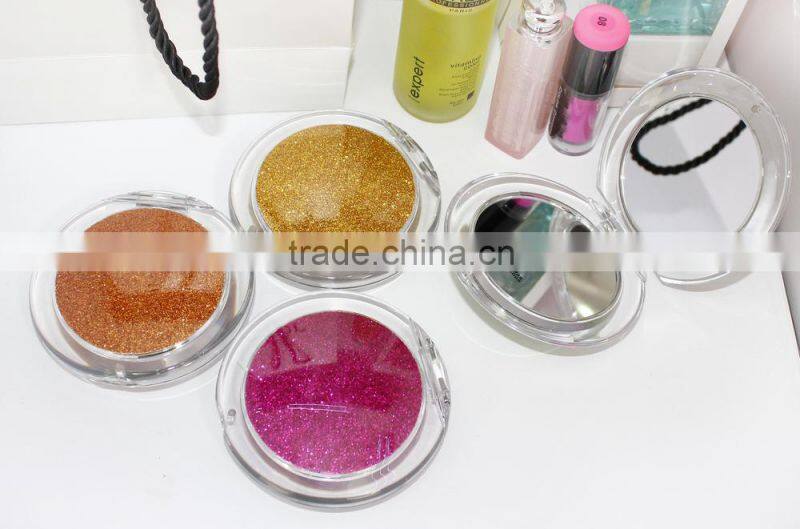 2015 hot sales round bling compact mirror,ME110