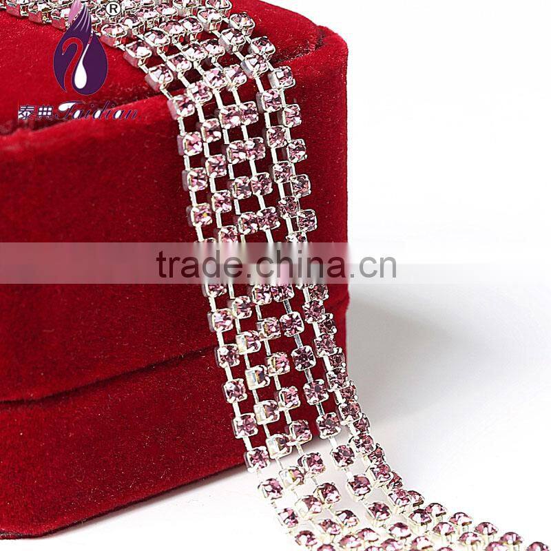 ss22 gold Single row Rhinestone cup chain for Garment Decoration Bags Nail Art