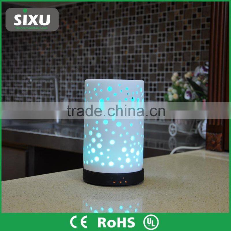 Lighted electrical plug CERAMIC ultrasonic mist maker fogger auto aromatherapy aroma diffuser