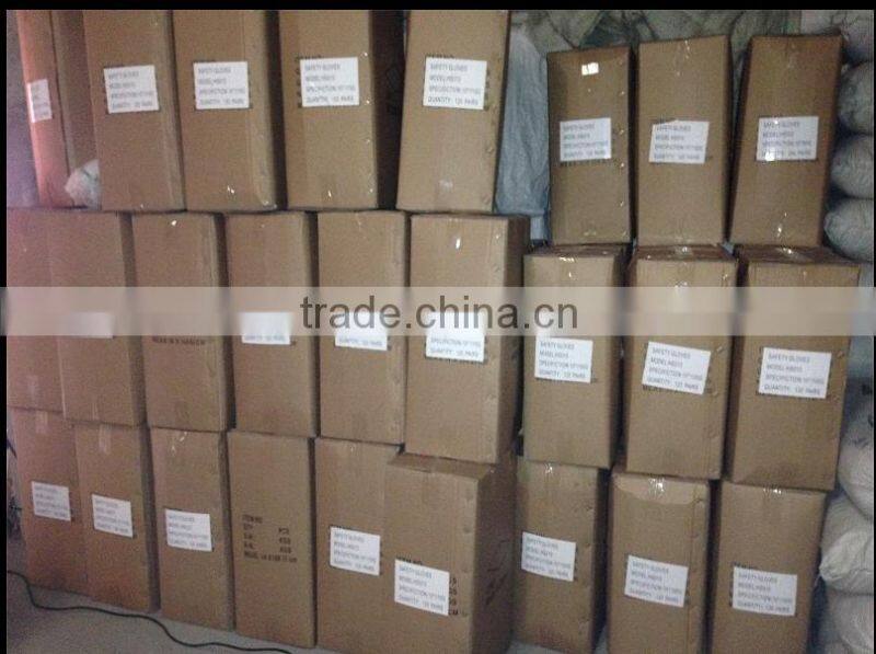 10guage red cotton black latex wrinkle coated gloves