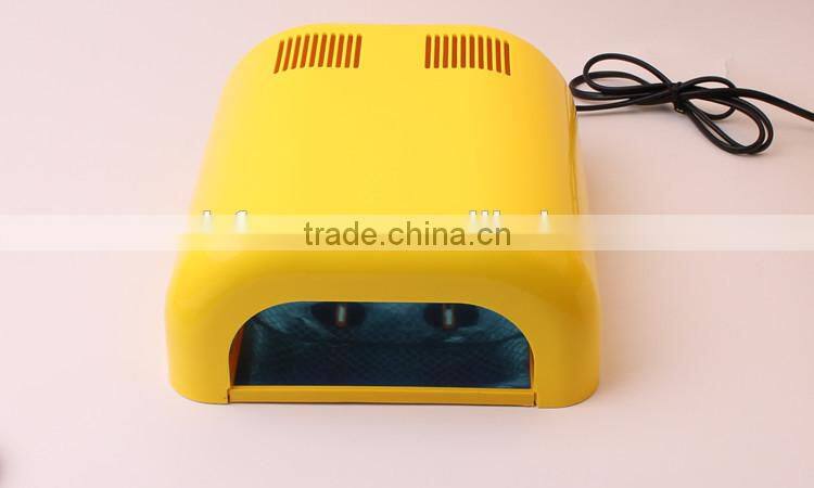 2015 most popular 613 yellow color model 36w nail uv lamp
