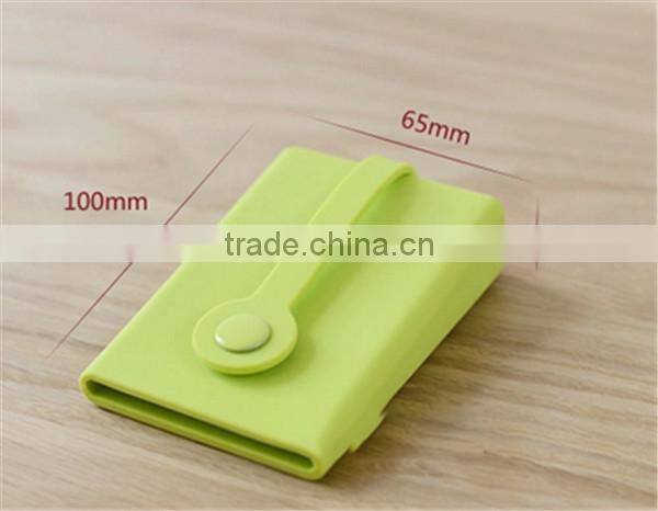 Dongguan high quality fashionable colorful silicone wallet/purse for keys