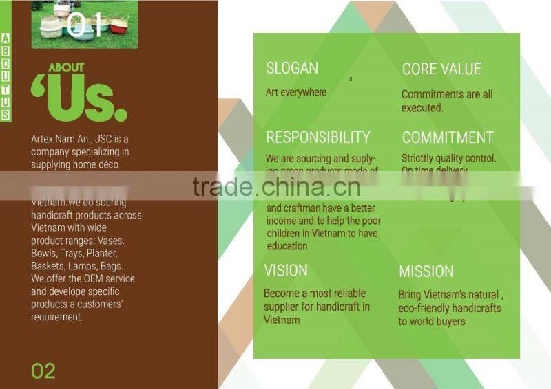 Set of three Rectangular rattan storage baskets Artex Nam An