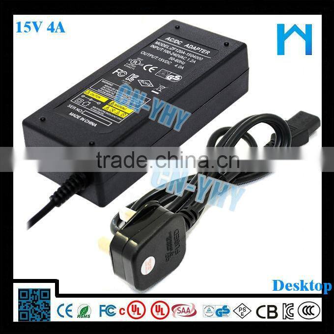 Cheap for led bar ac to dc 15v 4a switching power adapter 60w
