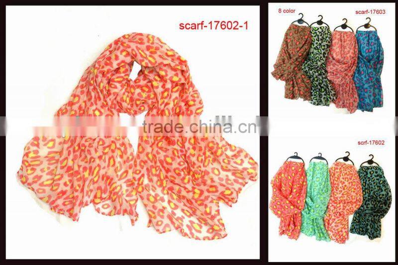 2014 popular colorful animal printed scarf