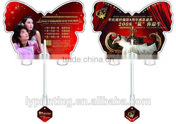 Promotional PP hand fan advertising hand fan printing