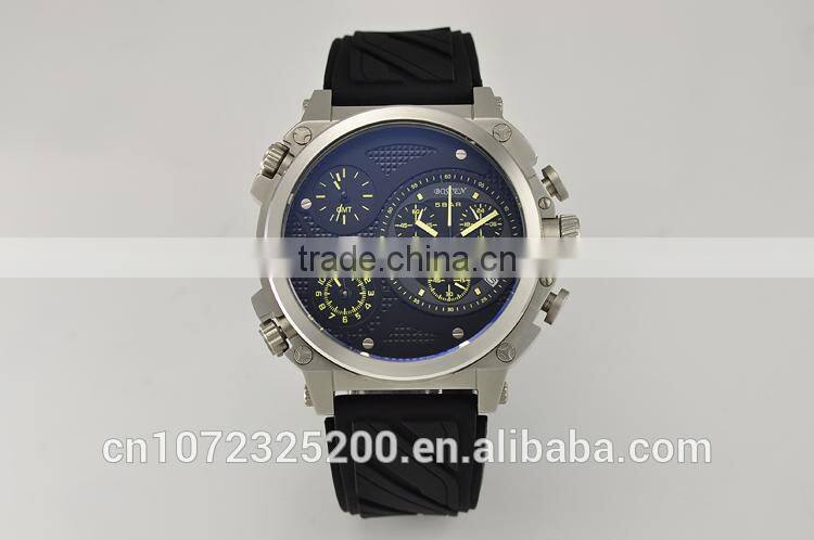 Sport Watch with factory direct prices Man Fashion Wrist Men with Date Stainless Steel Case Rubber Band BOSCEN Watch CHINA Made