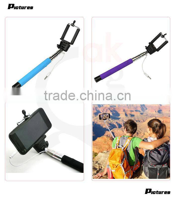 No Charger and all Compatible Brand Handheld Selfie Stick Monopod with cable remote control