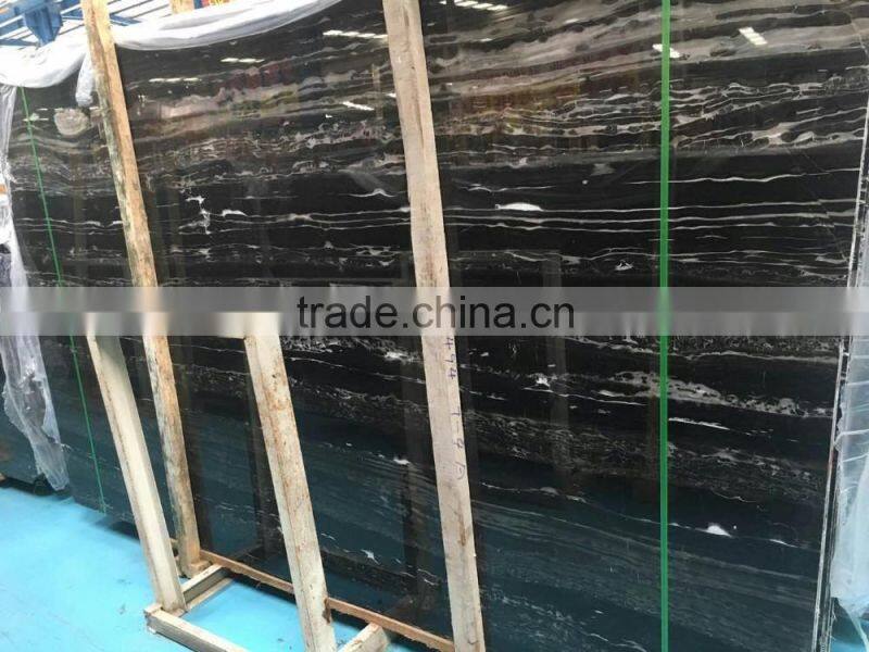 Hot-sell Silver Gragon Marble; Black marble with white veins