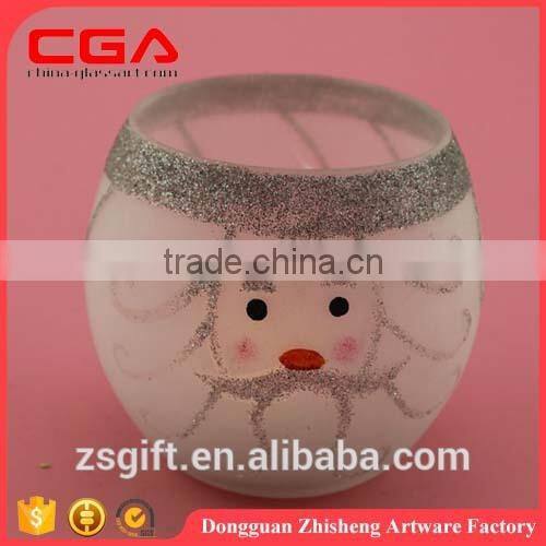 Chinese factory produce colorful fashion glass candle holders for home decoration