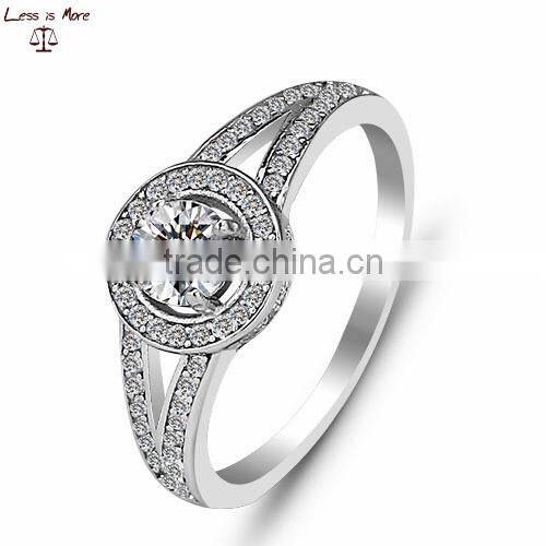 Factory Produce Custom 925 Sterling Silver Ring Simple Design Wedding Ring