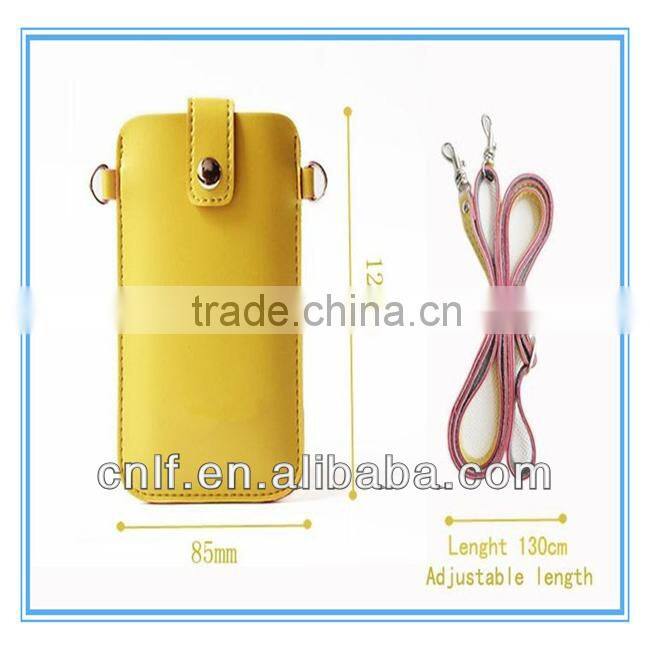 PU Cell Phone, Mobile Phone Neck Hanging Bag