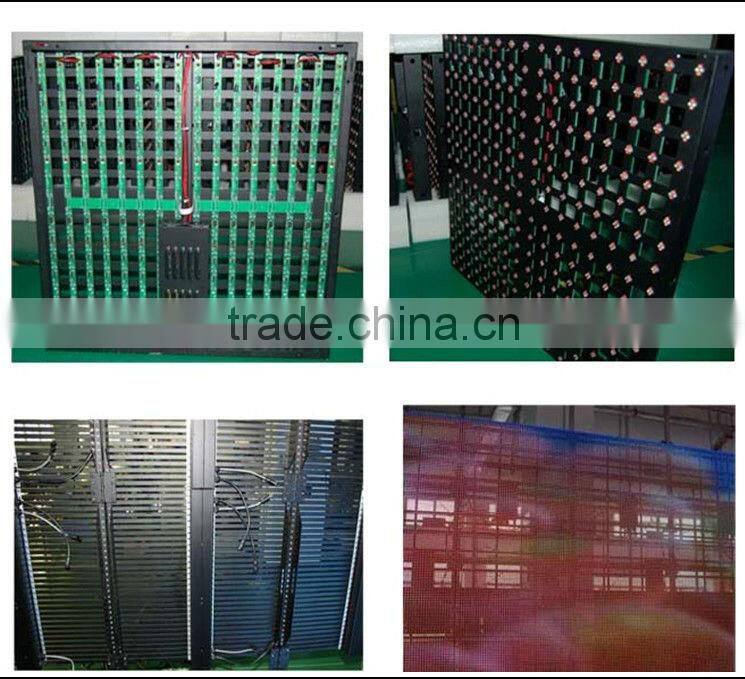 indoor led screen curtain, Ph12.5 Indoor Mesh Curtain transparent full color LED display