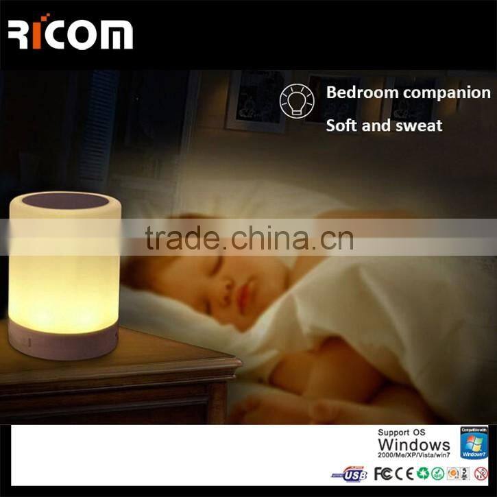 Patented mini bluetooth led lamp speaker for working at night-BSP-S17-Ricom