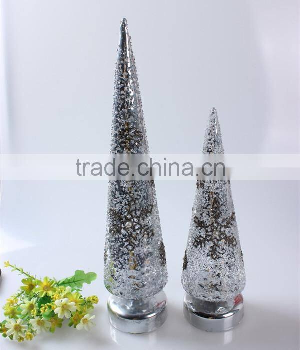 China manufactuer mouth blown christmas tree with led for hoiliday indoor decoration