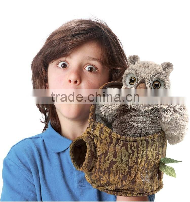 St owlet in tree plush material cotton filled toys