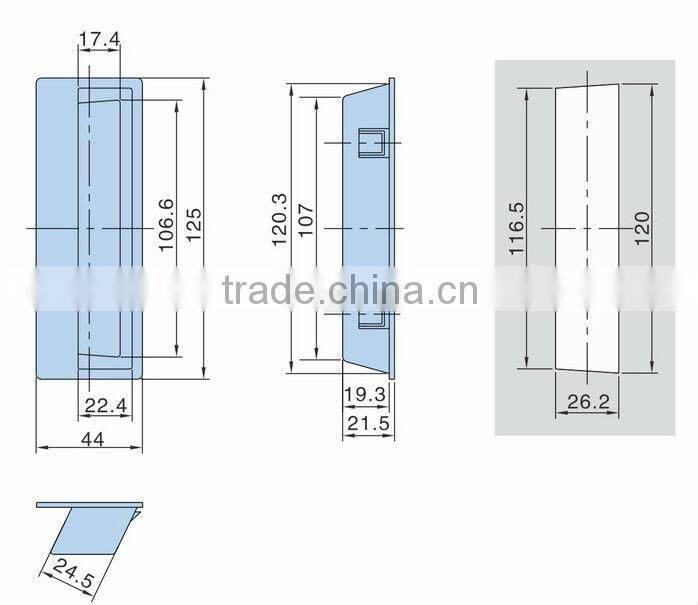 ABS flush pull handle PL010