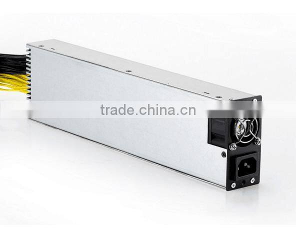 Bitcoin & litecoin mining power supply APW3-12-1600-B2 1600W S7/S5/S4/S4+ 12V power supply AntMiner PSU Series with 12PCS 6pin