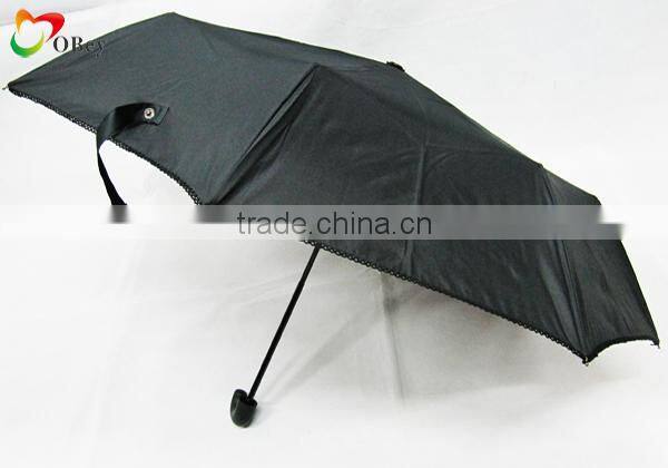 190T Pongee 3 fold umbrella