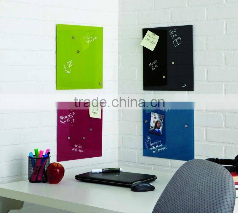 tempered glass silk screen-printing 450 x 450 mm magnetic glass writing board