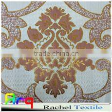 wholesale cotton chenille fabric chenille's black and white stripe fabric 99% blackout for curtain cushion