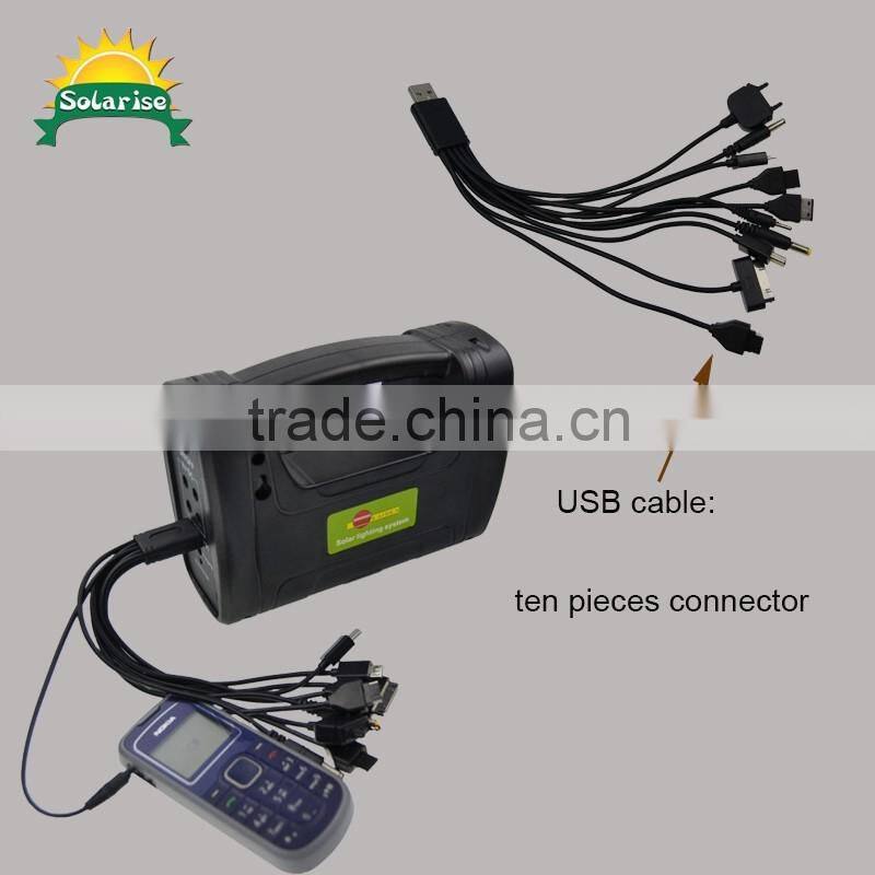 5W solar light for home DC 12V camping solar lighting system with mp3 and radio