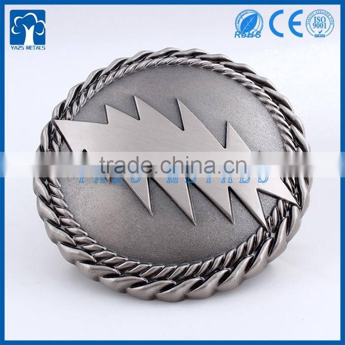 Manufacturer customized gun logo brass army belt buckle