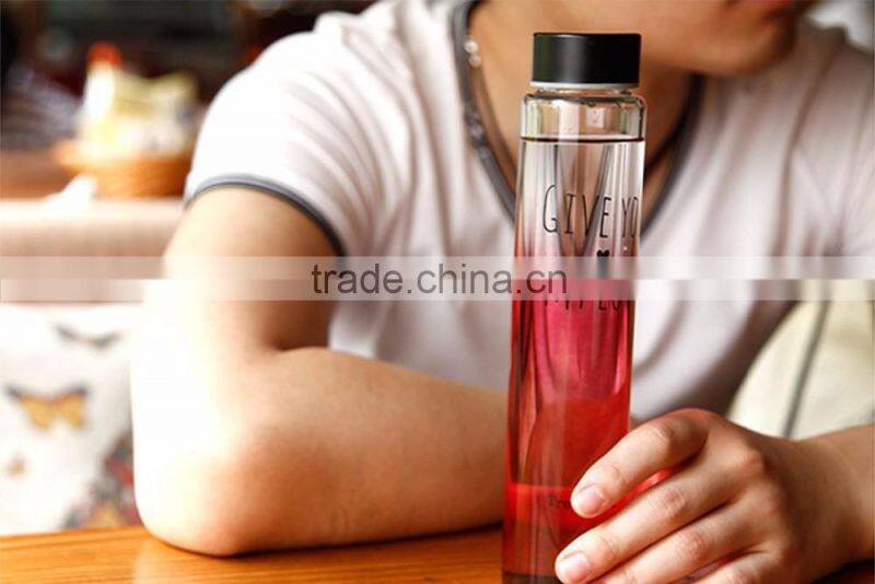 2016 fashionable stylish borosilicate glass 300ml champange vodka wine bottle