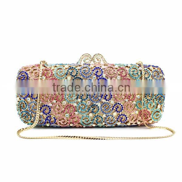 colorful clutch bag metal frame evening bag /part bag/wedding bag (8740A-B)