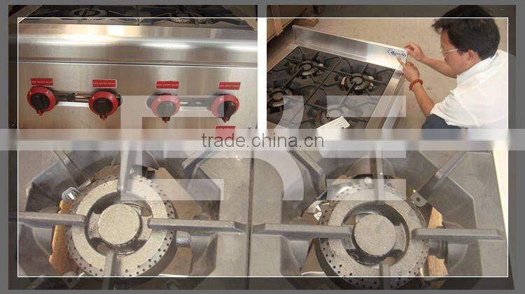 Tabletop Portable 4 Burners Stainless Steel Cooker Units Gas Stove Kitchen Cooking Appliances