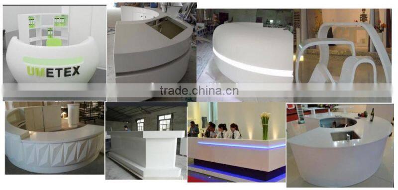 Flexible design solid surface Office Reception Counter Desk,Composite Acrylic counter desk, solid surface countertop