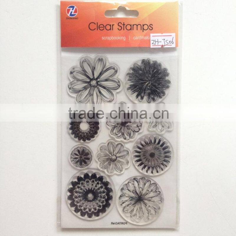 flower design clear stamp