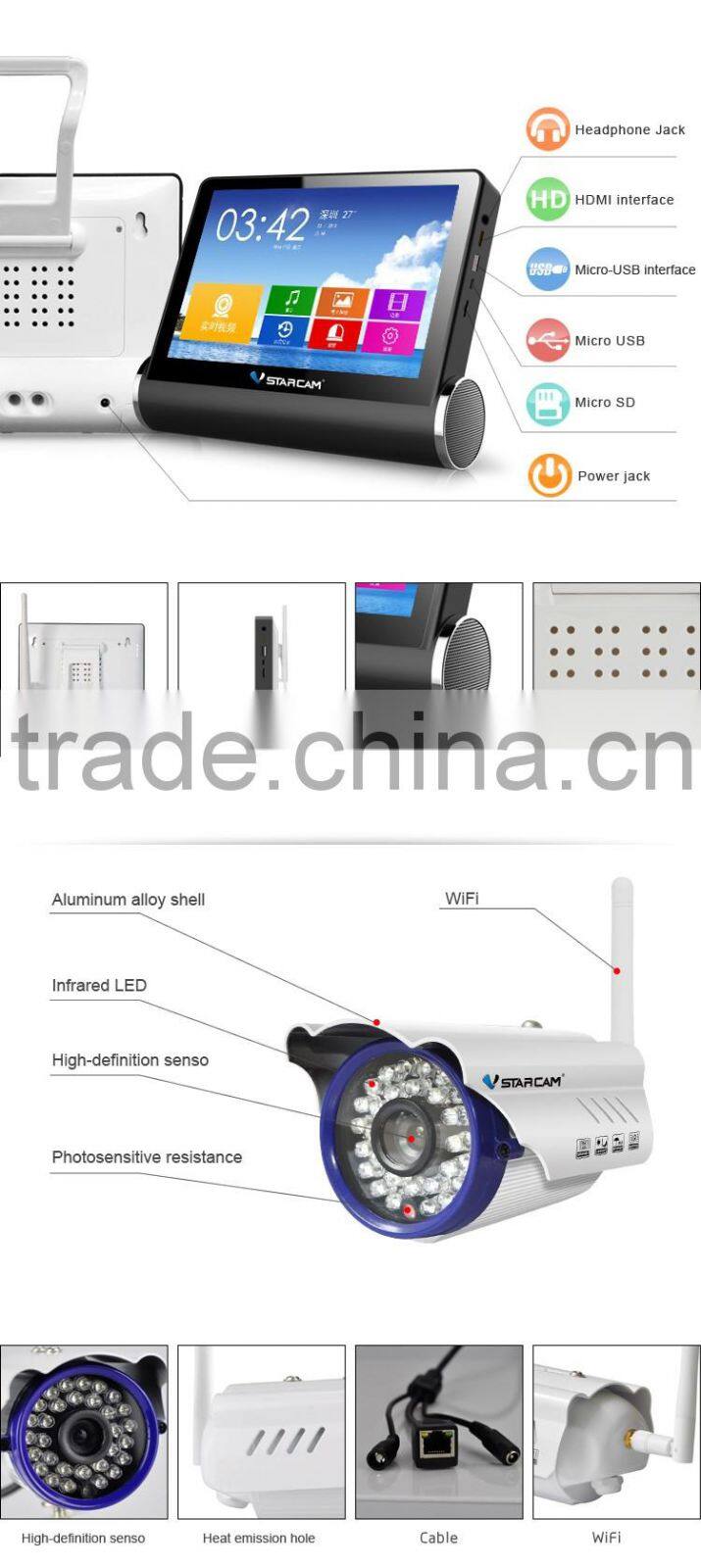 VStarcam waterproof small onvif hd 5 megapixel outdoor ip camera