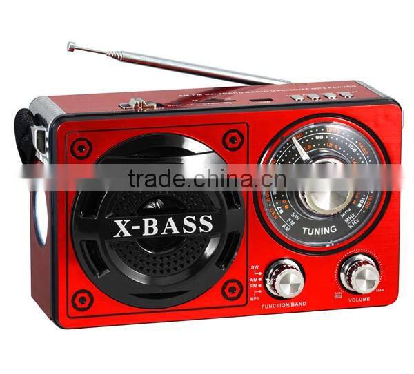 Fashion portable USB TF card MP3 player with 3 band Radio, built-in transformer 3 band Radio