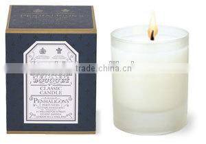 high quality scented soy candle in black glass jar with box