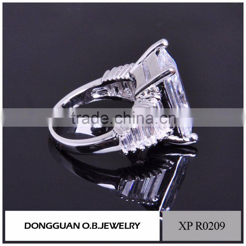 Personalized White Zircon Silver Ring Designs For Girl/Sterling Silver Ring