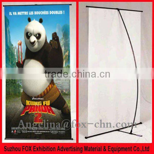 L banner display stands
