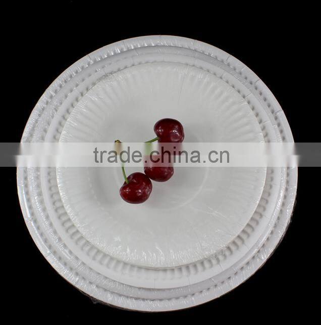 hottest sellign 8 inch 9inch 7inch disposable white round paper plate for party wedding