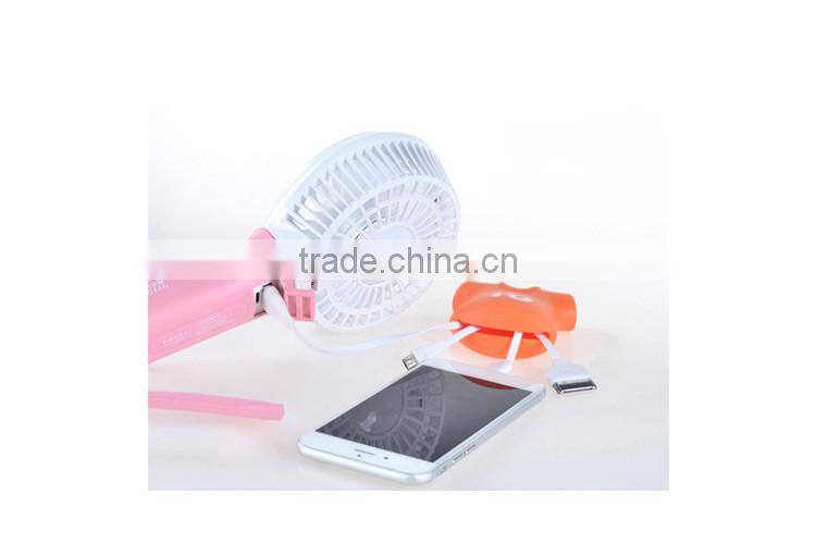 Factory wholesale universal portable operated handheld mini fan power bank