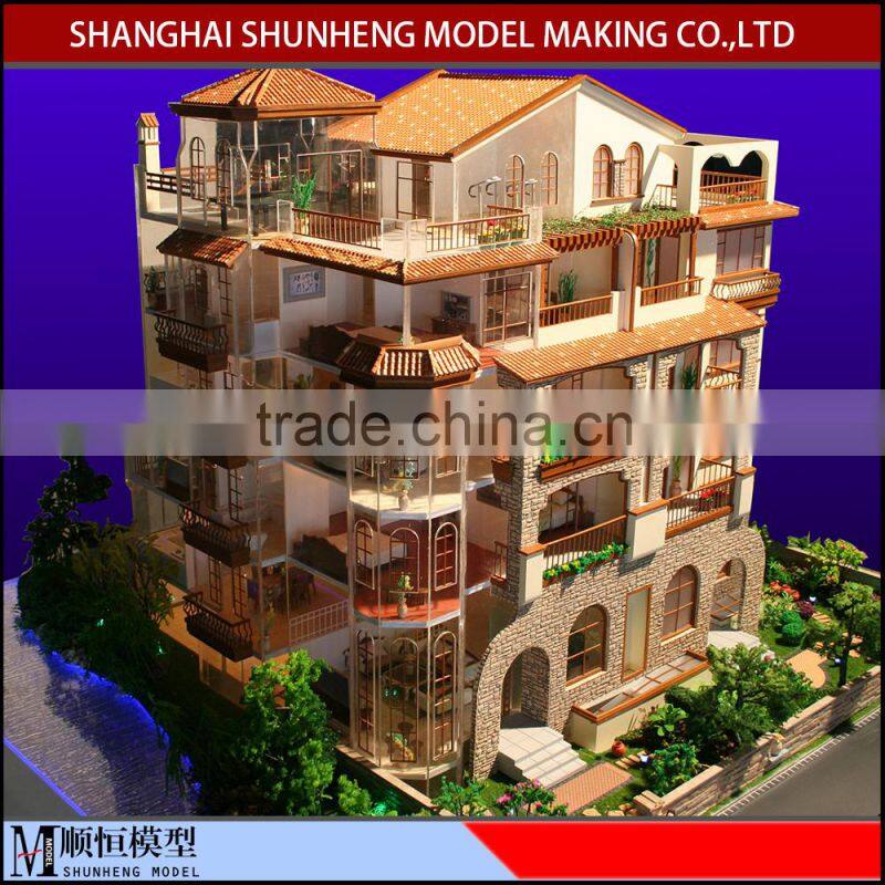 Custom miniature architectural model for villa house model