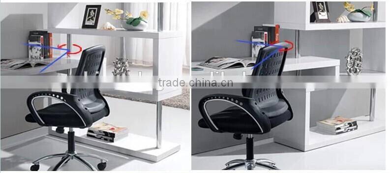 white simple practical home office computer desk