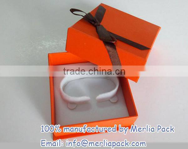 PU Leather Bangle Bracelet Box Gift Jewelry Storage Case Organizer Display Ribbon Bowknots Box