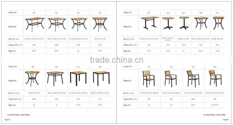 NEW DESIGN! outdoor furniture weather resistance stackable outdoor wood table