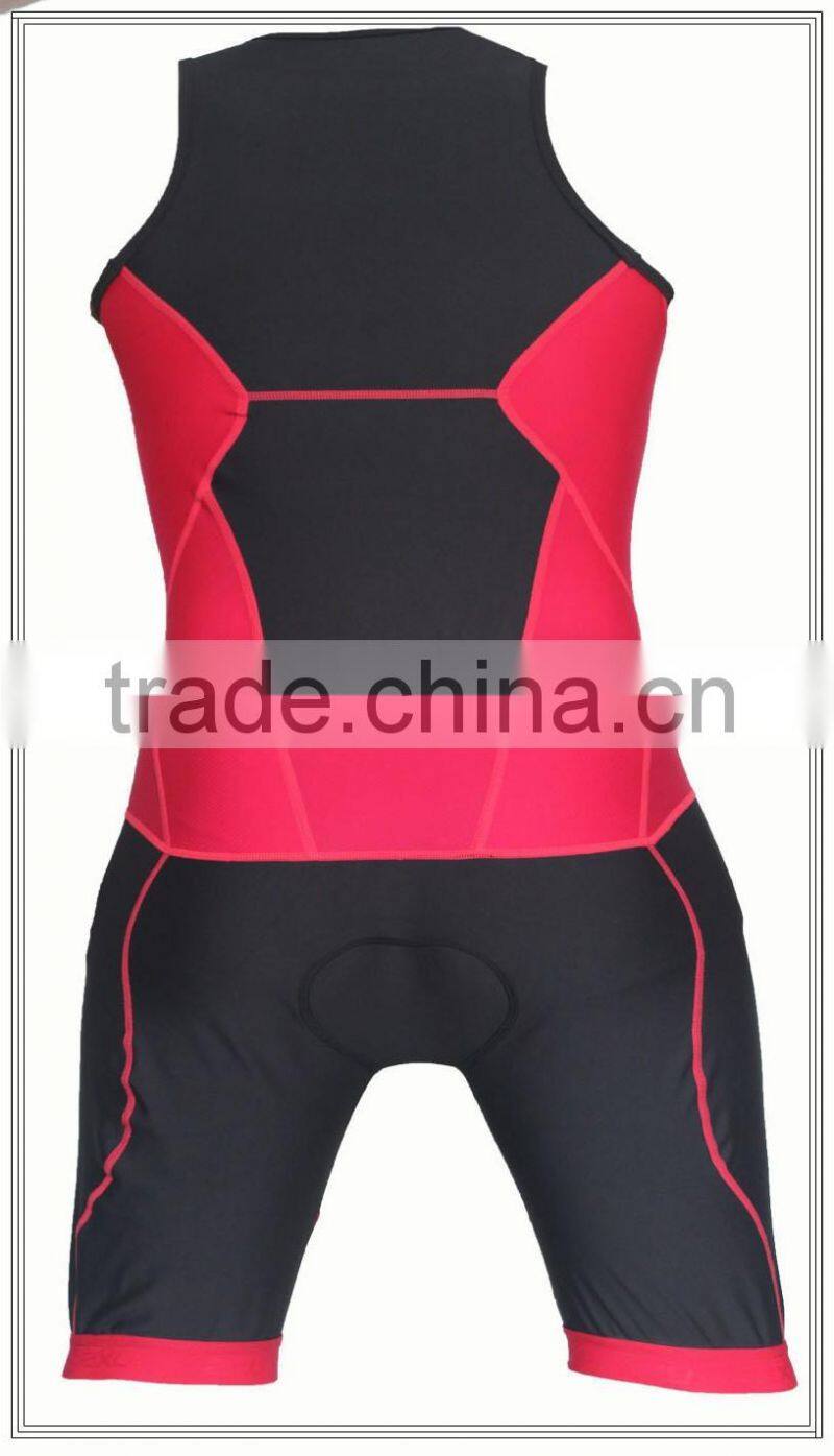 High quality chamoise padded triathlon suit long distance trisuit
