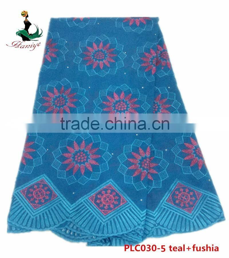 Haniye 2016/lastest hot selling african dress swiss voile lace polish cotton laces /PLC030